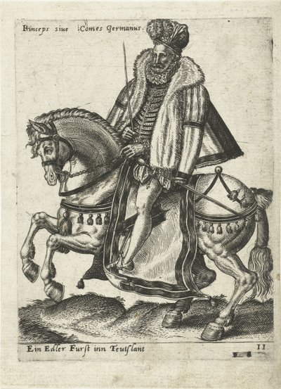 الحاكم الألماني على ظهور الخيل بواسطة أبراهام دي بروين (منسوب إلى)