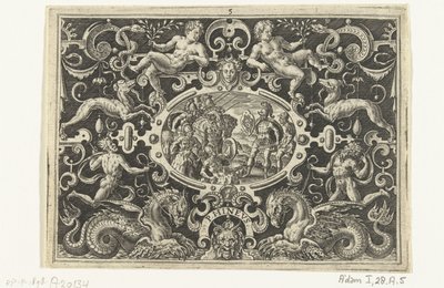 يُظهر Perseus درع Medusa الخاص به إلى Phineus PHINEUS (العنوان على الكائن) بواسطة جوس دي بوشر