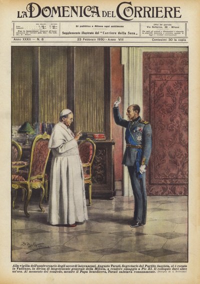 عشية الذكرى السنوية لاتفاقيات لاتران ، أوغستو توراتي ، سكرتير الحزب؟ بواسطة أخيل بيلترام