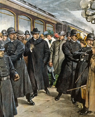 وصول الملحن الإيطالي بيترو ماسكاني (1863-1945) إلى نيويورك بواسطة أخيل بيلترام