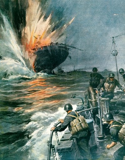 British merchant ship sunk by Italian MAS in Mediterranean, August 3 بواسطة أخيل بيلترام
