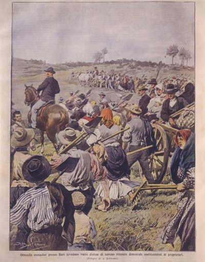 Cover illustration of occupation of Latifundia; Apulia, Italy بواسطة أخيل بيلترام