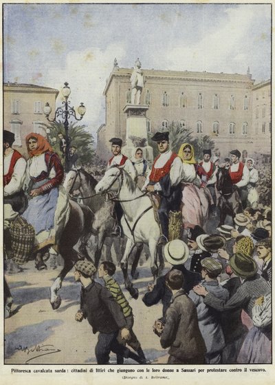 مظاهرات في سردينيا بواسطة Achille Beltrame