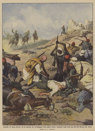 حلقة قيمة حول عريف لودي كافالريمن الذي أصيب وجرد من قبل؟ بواسطة Achille Beltrame
