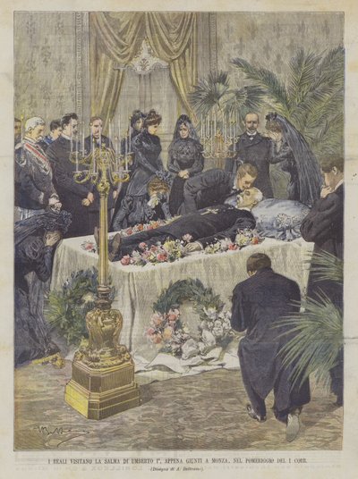 يزور أفراد العائلة المالكة Umberto I&39;s Salma ، الذي وصل للتو إلى مونزا ، بعد ظهر اليوم الأول بواسطة أخيل بيلترام