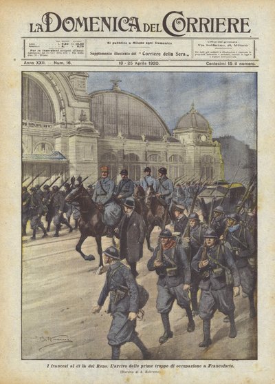 الفرنسيون وراء نهر الراين بواسطة Achille Beltrame