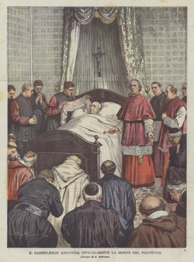 يعلن كاميرلينجو رسمياً وفاة البابا بواسطة Achille Beltrame