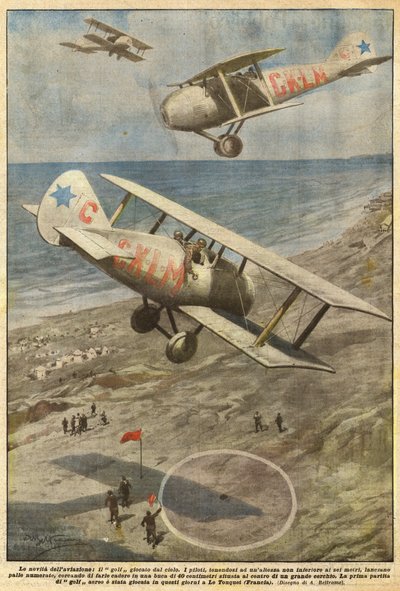 أخبار الطيران ، لعب الغولف من السماء بواسطة Achille Beltrame