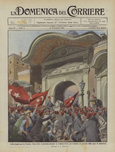 ساعة مأساوية لتركيا ، هل يظهر Enver Bey أمام Sublime Door للحميمية؟ بواسطة أخيل بيلترام