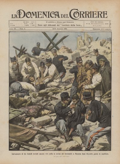 إنقاذ ثلاثة أشقاء عثر عليهم لا يزالون على قيد الحياة تحت أنقاض الزلزال في ميسينا بعد ذلك؟ بواسطة أخيل بيلترام