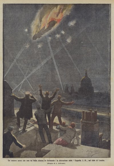 وحش جوي لم يعد إلى ألمانيا ، تدمير L 31 Zeppelin في سماء لندن بواسطة أخيل بيلترام