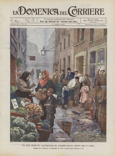 واحدة من أكثر الشوارع المميزة في الحي الإيطالي (Saffron Hill) في لندن بواسطة أخيل بيلترام