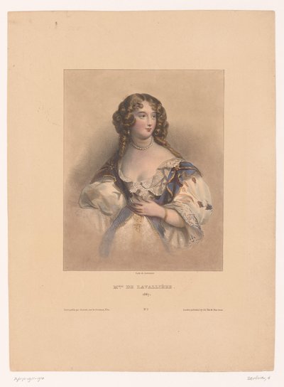 صورة لويز دي لا فاليير Miss de Lavallière ، 1667 (العنوان على الكائن) بواسطة هنري جنين