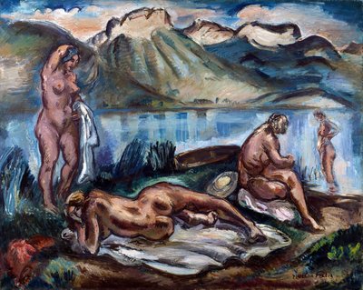 العراة على ضفاف بحيرة أنِسي بواسطة Achille Emile Othon Friesz