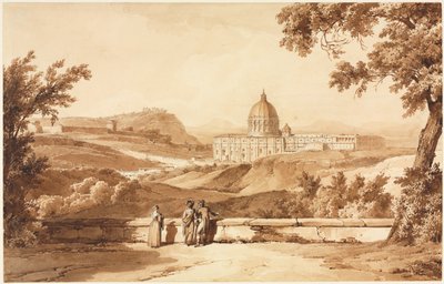 منظر للقديس بيترز ، روما ، ج. 1817-1820. بواسطة أشيل إتنا ميشالون