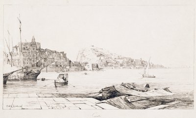 Port at Gaeta بواسطة Achille Gigante