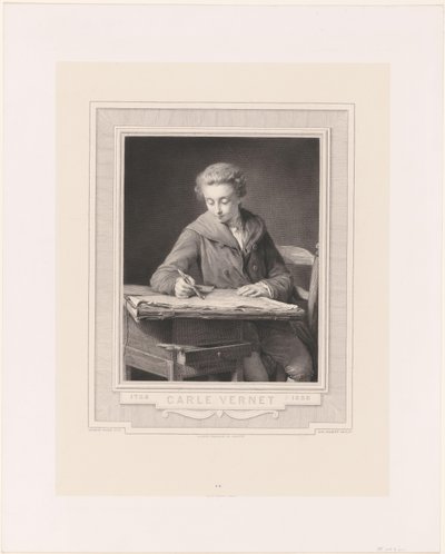 صورة لكارل فيرنيه Carle Vernet (العنوان على الكائن) بواسطة نيكولاس برنار ليبيسي