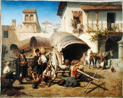 بوسادا سان رافائيل ، قرطبة ، c.1861 بواسطة Achille Zo