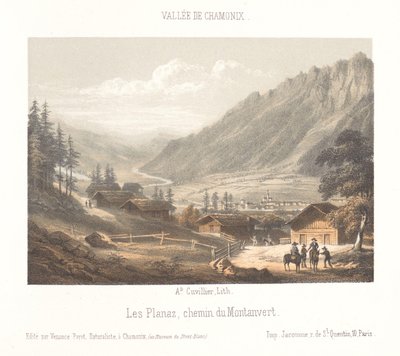 منظر للممر الجبلي Col de Balme كول دي بالم (العنوان على الكائن) ذكرى شاموني مونت بلانك (عنوان المسلسل) متحف دو مونت بلانك (عنوان السلسلة على الكائن) بواسطة فرانسوا لويس كاتير