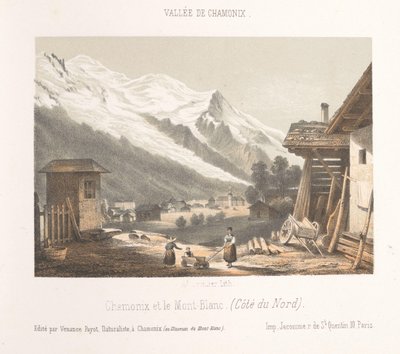 Zicht op de valley van Chamonix vanaf de pas Les Montées مدخل وادي شاموني في مونتيه (العنوان على الكائن) Herinnering in شامونيكس مونت بلانك (عنوان المسلسل) متحف مونت بلانك (عنوان السلسلة على الكائن) بواسطة فرانسوا لويس كاتير