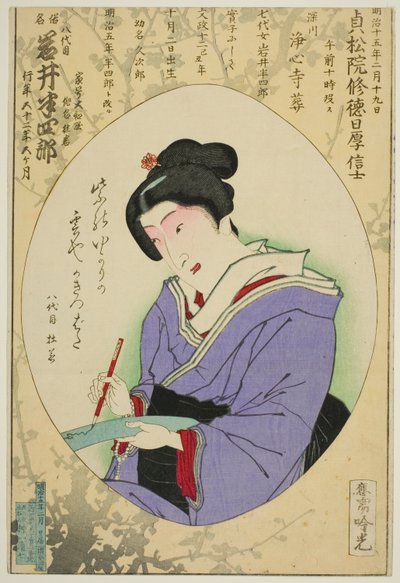 صورة تذكارية للممثل إيواي هانشيرو الثامن بواسطة Adachi  Ginkō