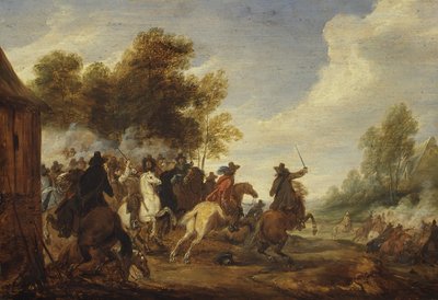 اشتباك الفرسان. بواسطة Adam Frans van der Meulen