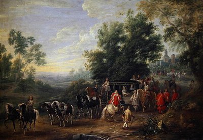 موكب السفر للأميرة بواسطة Adam Frans van der Meulen