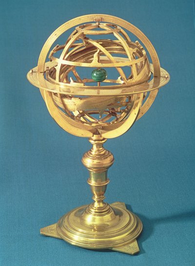 المجال armillary المصنوعة على النظام البطلمى ، روما ، 1648 (نحاس) (انظر أيضا 259557) بواسطة Adam Heroldt