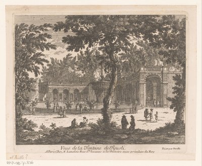 منظر لنافورة Vue de la Fontaine de Tivoli (العنوان على الكائن) بواسطة آدم بيريل