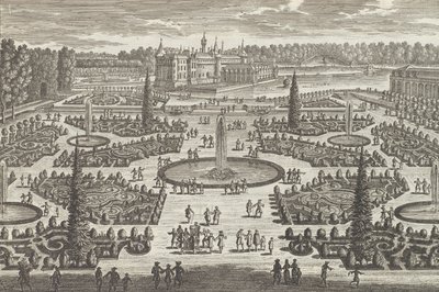 Parterre of the Orangerie في شانتيلي ، 1680s. ، 1680s. بواسطة آدم بيريل