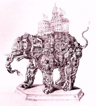 المتحف الأمريكي Humbug's American Museum ، 1851. ، 1851. بواسطة آدم وينجارتنر