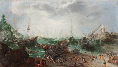 مشهد المرفأ ، حوالي عام 1615 (زيت على قماش) بواسطة آدم ويليرتس