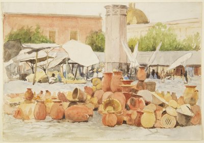 A market in Mexico (watercolor) بواسطة أديلا بريتون