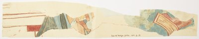 Copy of a fragment of wall painting at Casa de las Monjas, Chichen Itza, Yucatan, Mexico Watercolour (watercolor) بواسطة أديلا بريتون