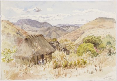 School house at Tenantla, Mexico (watercolor) بواسطة أديلا بريتون