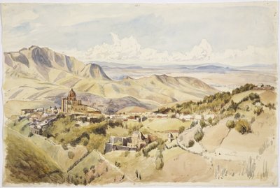 منظر بالقرب من غواناخواتو ، ولاية غواناخواتو ، المكسيك (ألوان مائية) بواسطة أديلا بريتون