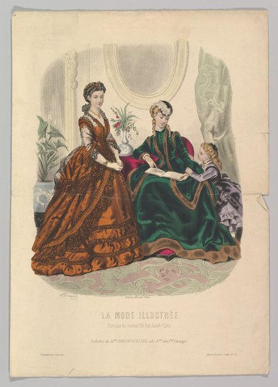 رقم 51 من La Mode Illustrée ، 1869. بواسطة Adèle Anaïs Colin