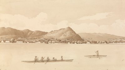 "خليج آبيا، أوبولو، جزر الملاحين [ساموا] 18 سبتمبر 1849 بواسطة الأدميرال السير إدوارد جينيس فانشاو