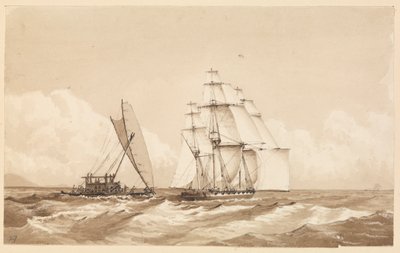 زورق مزدوج قبالة موالو، جزر فيجي، 26 سبتمبر 1849 [فيجي] بواسطة الأدميرال السير إدوارد جينيس فانشاو