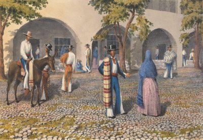 "المكسيكيون، بلازا في تيبيك [المكسيك]، 19 - 13 أغسطس 1850 بواسطة الأدميرال السير إدوارد جينيس فانشاو