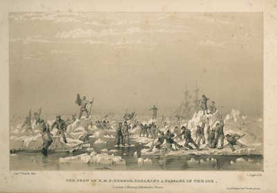 طاقم السفينة HMS Terror، يكسر ممرًا في الجليد بواسطة الأدميرال وليام هنري سميث