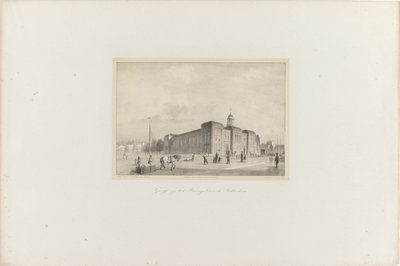 منظر ل Beursgebouw في روتردام ، 1854 منظر ل Beursgebouw في روتردام (العنوان على الكائن) جمعية الترويج لتونكونست ومهرجانها الموسيقي ومدينة روتردام. ذكرى عام 1854 (عنوان السلسلة على الكائن) بواسطة ادولف كاريل ننينك