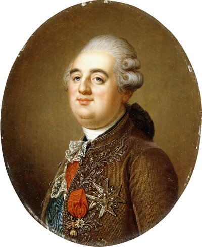 صورة الملك لويس السادس عشر ملك فرنسا ، طول التمثال ، 1787 بواسطة أدولف أولريتش ويرتمولر