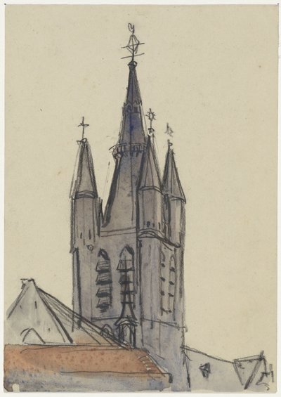 برج Oude Kerk في دلفت بواسطة أدولف لو كومت