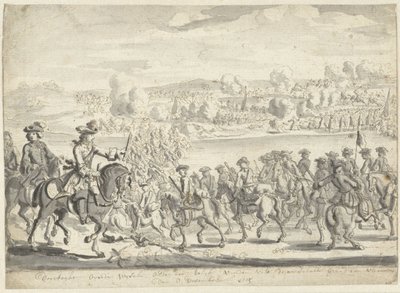 عبور الجيش الساكسوني عبر Weichsel في 8 ديسمبر 1715 بواسطة أدولف فان دير لان