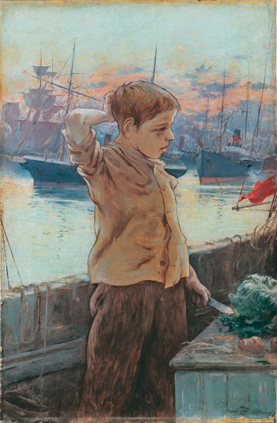 "Le mousse" (ولد السفينة) Peinture d