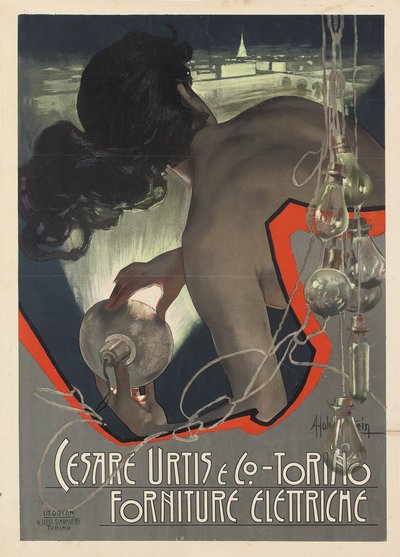 ملصق إعلاني تم إنتاجه لشركة Cesare Urtis & Co في تورينو ، 1889 بواسطة Adolfo Hohenstein