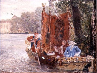 رحلة نهر في راينسبورغ ، 1860 (نفط) بواسطة أدولف مينزل