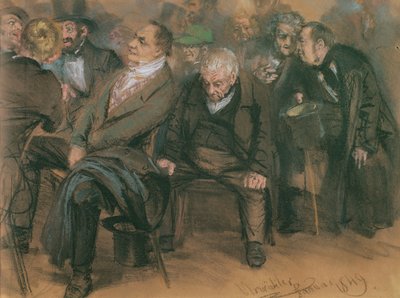 الألمان البرجوازيون في لقاء عام 1849 (باستيل على ورق) بواسطة أدولف مينزل