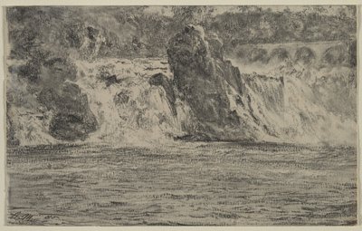 شلالات الراين في شافهاوزن Rheinfall von Schaffhausen ، 1885. بواسطة أدولف مينزل